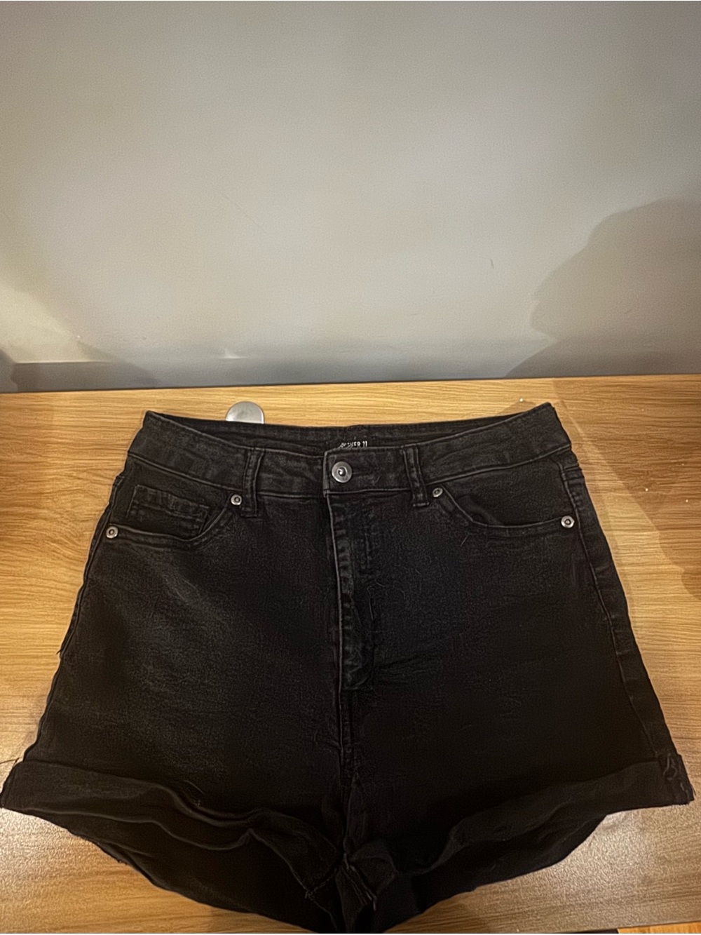 Forever 21 High-Waisted Black Denim Shorts